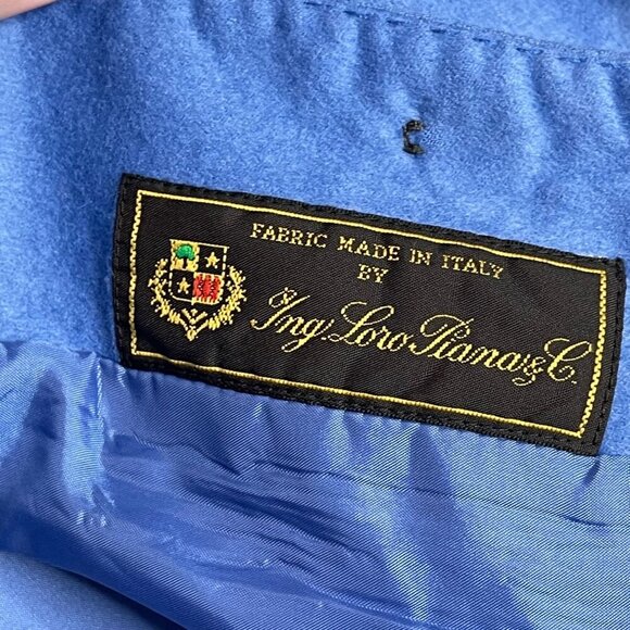 Lafayette 148 Loro Piana Wool Angora Blazer Jacket Women's 14 Blue 3 Button - Picture 5 of 14